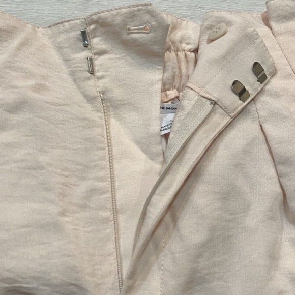 Club Monaco Womens Paper Bag High Waist Tapered Pleated Pants Pink-2 - Picture 16 of 17